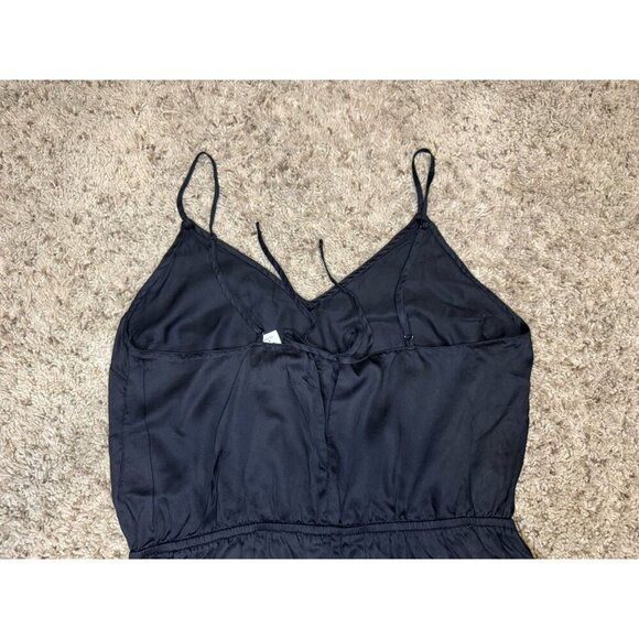 VICTORIA’S SECRET Black Romper Lingerie Sleepwear Embroidered Back Tie MEDIUM - Picture 8 of 12